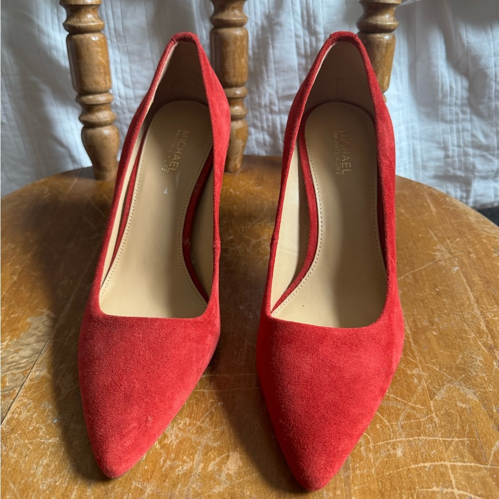 Michael Kors Red Suede Pumps